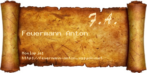 Feuermann Anton névjegykártya
