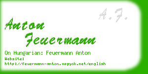 anton feuermann business card